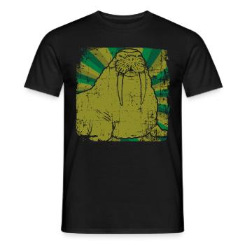 Animaux du phoque - T-shirt homme - noir - Devant - AI Model Male 178 light (178cm)