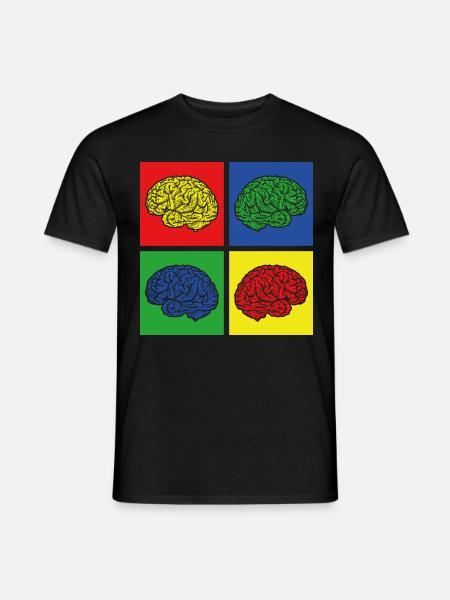 brain - Men's T-Shirt - black