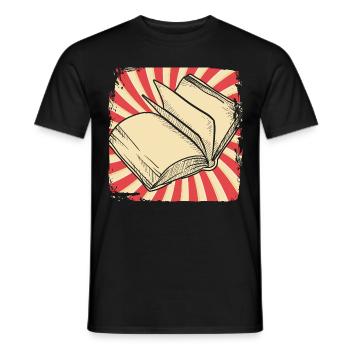 Bücher lesen - Männer T-Shirt - Schwarz - Vorne - AI Model Male 178 light (178cm)