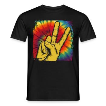 Peace Hippie Festival - T-shirt homme - noir - Devant - AI Model Male 178 light (178cm)