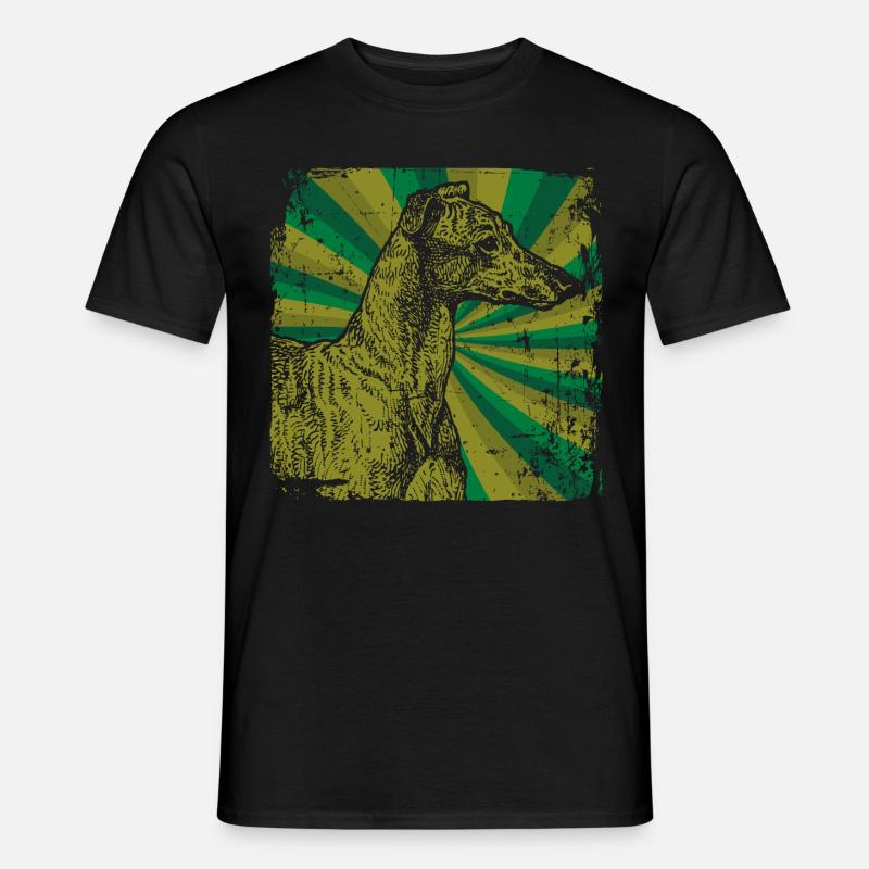 Windhund - Männer T-Shirt - Schwarz