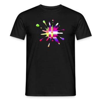 Taches de peinture4 - T-shirt homme - noir - Devant - AI Model Male 178 light (178cm)