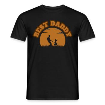 Best Daddy Brown - Männer T-Shirt - Schwarz - Vorne - AI Model Male 178 light (178cm)