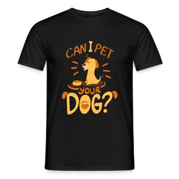 Puis-je caresser votre chien? - T-shirt homme - noir - Devant - AI Model Male 178 light (178cm)