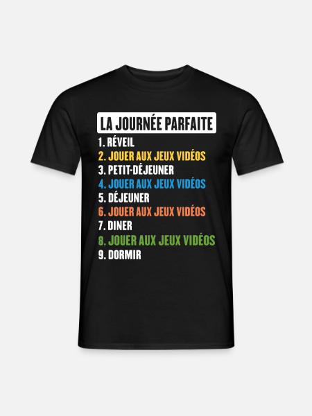 Cadeau De La Journée Parfaite Pour Un Geek Gamer - T-shirt homme - noir