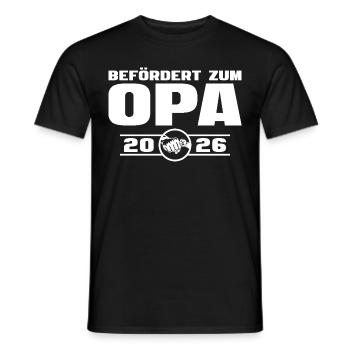 Befördert zum Opa 2026 - Babyparty - Männer T-Shirt - Schwarz - Vorne - AI Model Male 178 light (178cm)
