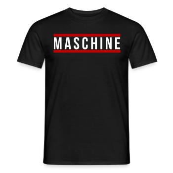 Maschine front - Männer T-Shirt - Schwarz - Vorne - AI Model Male 178 light (178cm)