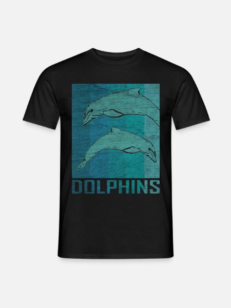 Dauphin dauphin marin animaux mer cadeau - T-shirt homme - noir