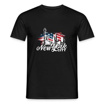 New York - Men's T-Shirt - black - Front - AI Model Male 178 light (178cm)