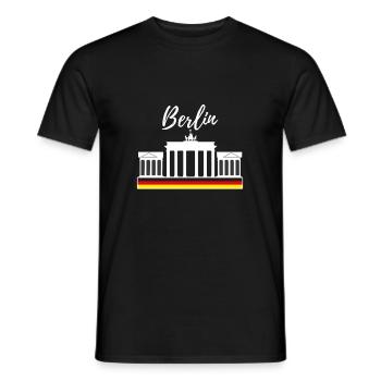 Berlin - Men's T-Shirt - black - Front - AI Model Male 178 light (178cm)