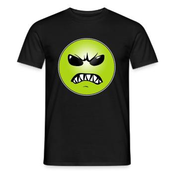 Visage souriant sinistre - T-shirt homme - noir - Devant - AI Model Male 178 light (178cm)