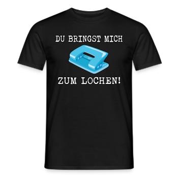 Du bringst mich zum lochen - Männer T-Shirt - Schwarz - Vorne - AI Model Male 178 light (178cm)