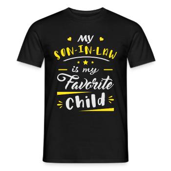 Mein Schwiegersohn ist mein Lieblingskind - Männer T-Shirt - Schwarz - Vorne - AI Model Male 178 light (178cm)