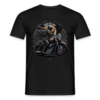 Born to ride - Men's T-Shirt - black - Front - AI Model Male 178 light (178cm)