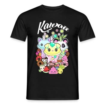 Kawaii - Süssigkeiten - Männer T-Shirt - Schwarz - Vorne - AI Model Male 178 light (178cm)