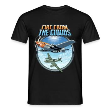 Feuer von den Wolken - Männer T-Shirt - Schwarz - Vorne - AI Model Male 178 light (178cm)