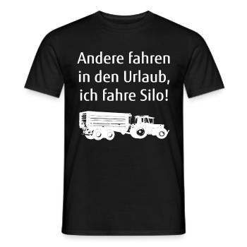 Andere fahren in den Urlaub ich fahre Silo - Männer T-Shirt - Schwarz - Vorne - AI Model Male 178 light (178cm)