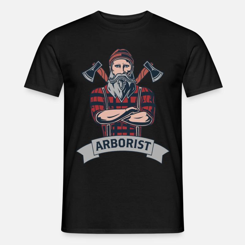 Baumkletterer Baumpfleger Arborist Baumpflege - Männer T-Shirt - Schwarz