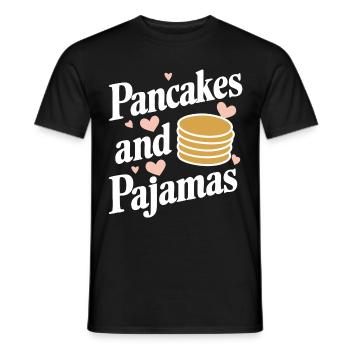 Pancakes Breakfast Food Pancake - Men's T-Shirt - black - Front - AI Model Male 178 light (178cm)