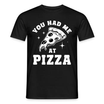 Pizza Italie Restauration rapide - T-shirt homme - noir - Devant - AI Model Male 178 light (178cm)