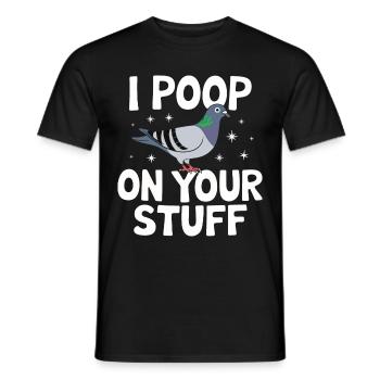Pigeon Pigeons Animal Bird - Men's T-Shirt - black - Front - AI Model Male 178 light (178cm)
