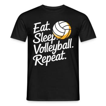 Joueurs de volley-ball Joueurs de beach-volley - T-shirt homme - noir - Devant - AI Model Male 178 light (178cm)