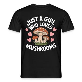 Mushroom Mushrooms Funghi Mushroom - Men's T-Shirt - black - Front - AI Model Male 178 light (178cm)