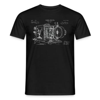 camera obscura patent - Men's T-Shirt - black - Front - AI Model Male 178 light (178cm)