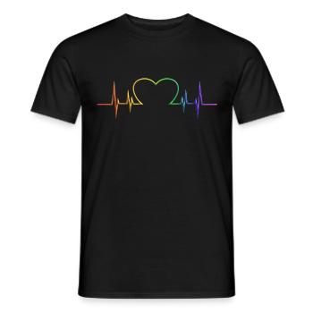 LGBT Gay Gay Lesbian Lesbian Fun Support Pride - Men's T-Shirt - black - Front - AI Model Male 178 light (178cm)