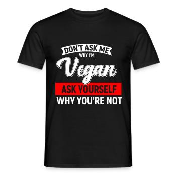 végétaliens - T-shirt homme - noir - Devant - AI Model Male 178 light (178cm)