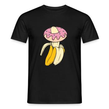 Banana Gift Food Porn Donut Shirt - T-shirt homme - noir - Devant - AI Model Male 178 light (178cm)