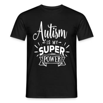 Autismus ist meine Superkraft! Geschenk - Männer T-Shirt - Schwarz - Vorne - AI Model Male 178 light (178cm)