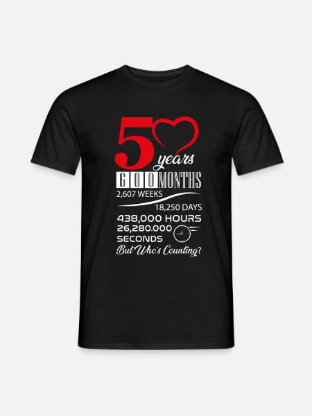 50 Years Married Happy Relationship Gift - Men's T-Shirt - black