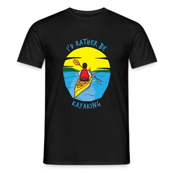 Kayak Kayak Canoe Paddling Water Sports Gift - Men's T-Shirt - black - Front - AI Model Male 178 light (178cm)