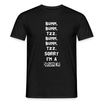 BATTERIE BEATBOX - T-shirt homme - noir - Devant - AI Model Male 178 light (178cm)