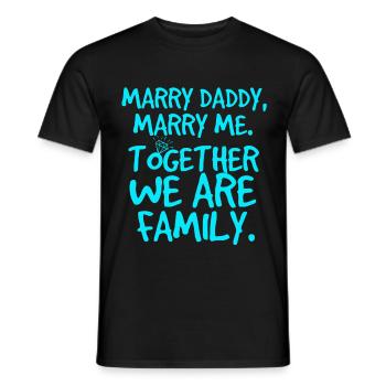Marry papa, proposition de mariage - T-shirt homme - noir - Devant - AI Model Male 178 light (178cm)