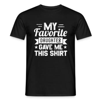Ma fille préférée m'a donné cette chemise - T-shirt homme - noir - Devant - AI Model Male 178 light (178cm)