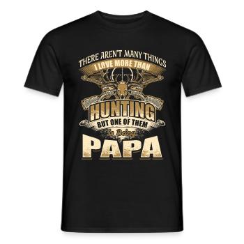 Vater Papa Dad Jagen Jäger Jagd Geschenk Vatertag - Männer T-Shirt - Schwarz - Vorne - AI Model Male 178 light (178cm)
