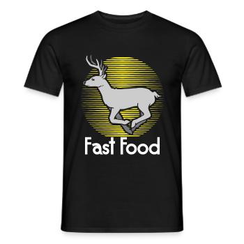 Fast Food Jagen Jäger Jagd Geschenk - Männer T-Shirt - Schwarz - Vorne - AI Model Male 178 light (178cm)