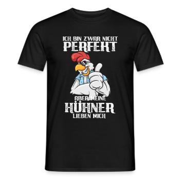 Huhn Hühner Hühnerstall Ei Bunt Henne Hahn - Männer T-Shirt - Schwarz - Vorne - AI Model Male 178 light (178cm)