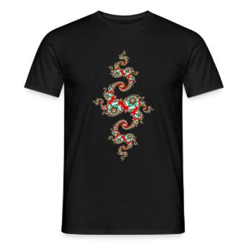 Julia Fraktal - Men's T-Shirt - black - Front - AI Model Male 178 light (178cm)