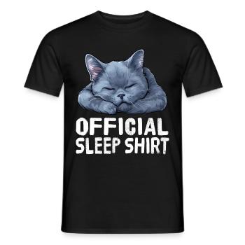 Offizielles Sleepshirt Russisch Russisch blau - Männer T-Shirt - Schwarz - Vorne - AI Model Male 178 light (178cm)