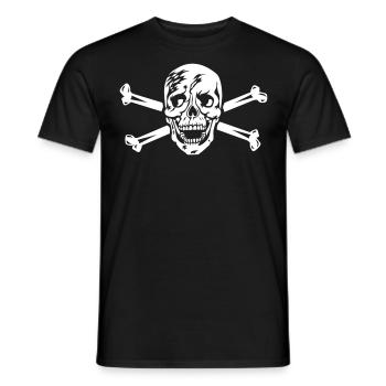 Crâne / Skull 1c Halloween Vampire - T-shirt homme - noir - Devant - AI Model Male 178 light (178cm)