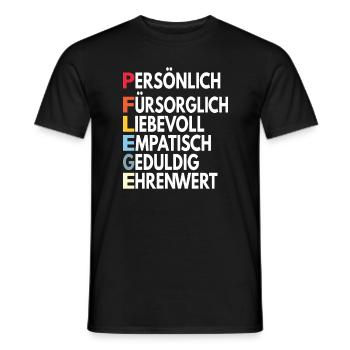 Pflege Definition Altenpflege Pfleger - Männer T-Shirt - Schwarz - Vorne - AI Model Male 178 light (178cm)