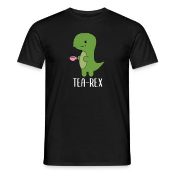 Tea-Rex süßer grüner Dinosaurier Dino - Männer T-Shirt - Schwarz - Vorne - AI Model Male 178 light (178cm)