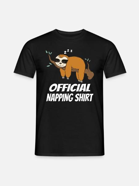 Sloth sleep shirt pajamas pajamas nightgown - Men's T-Shirt - black