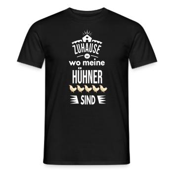 Zuhause Ist Wo Meine Hühner Sind - Männer T-Shirt - Schwarz - Vorne - AI Model Male 178 light (178cm)