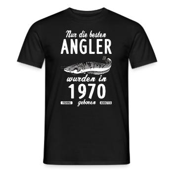 Angler Geschenk für Fischer 50. Geburtstag Angeln - Männer T-Shirt - Schwarz - Vorne - AI Model Male 178 light (178cm)