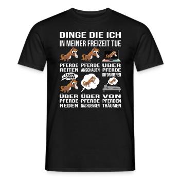 Reiten Pferde Dinge in meiner Freizeit lustig - Männer T-Shirt - Schwarz - Vorne - AI Model Male 178 light (178cm)