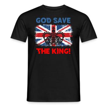 God save the King - Männer T-Shirt - Schwarz - Vorne - AI Model Male 178 light (178cm)